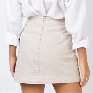 Lioness Cream Mini Skirt